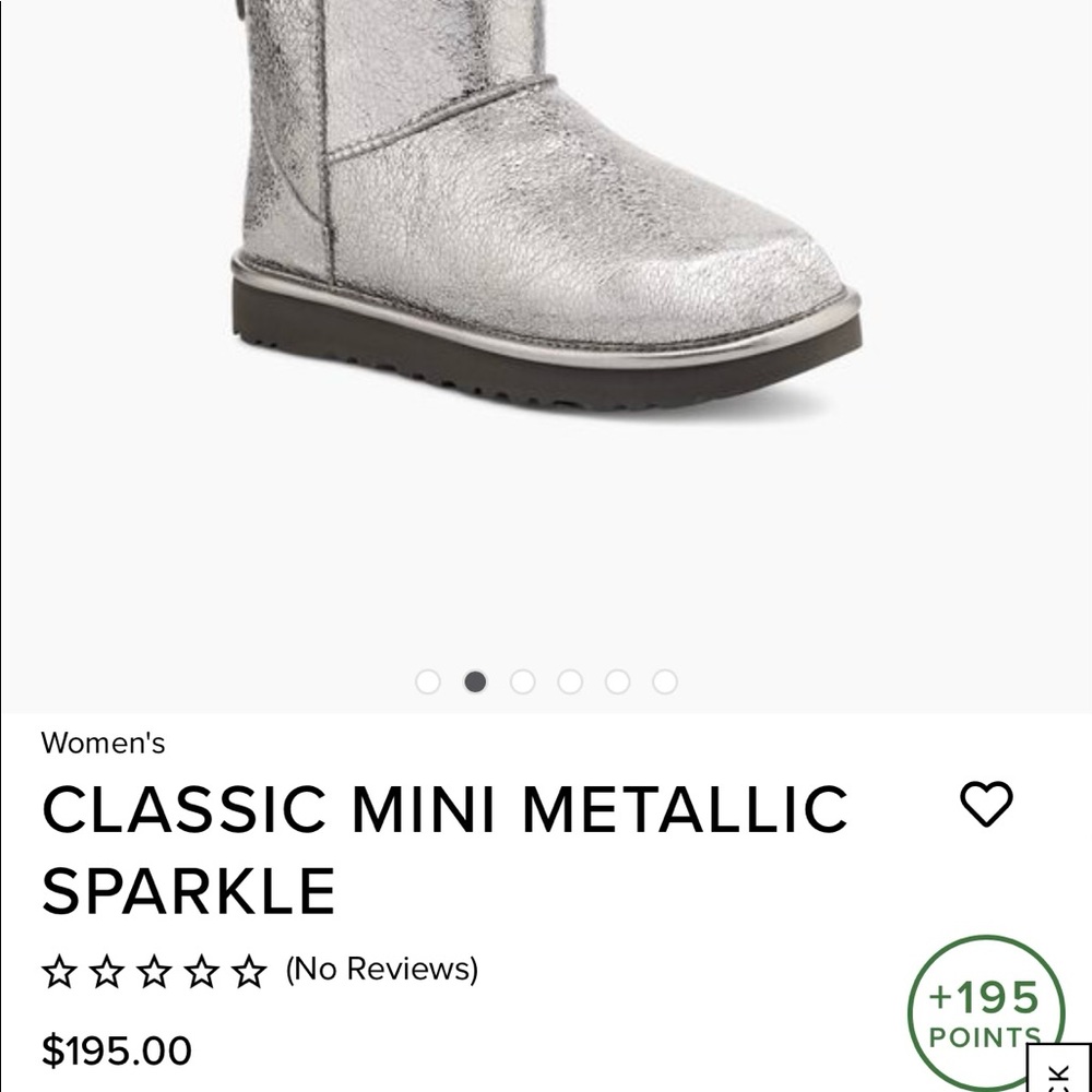 UGG Women's Classic Mini Metallic Sparkle Gun Metal Winter Boots Size 6 … - Picture 6 of 11